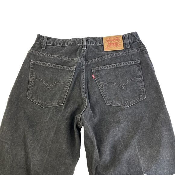Vintage Y2K Levi’s 560 Black Denim Jeans Size 38x30 Loose Fit Tapered Leg - Picture 6 of 8